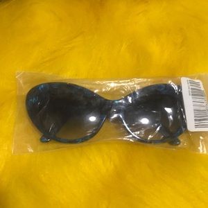 FAY Blue Iridescent cat eye style sunglasses